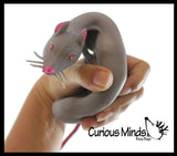 Rat Stretchy Sand Filled Mouse -Gross Sensory Fidget Toy Moldable Fun