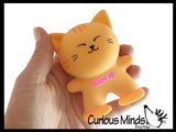 Stretchy Suction Foot Cat Sand Filled - Kitty Lover Sensory Fidget Toy Weighted Desk Pet Fun