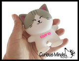 Stretchy Suction Foot Cat Sand Filled - Kitty Lover Sensory Fidget Toy Weighted Desk Pet Fun