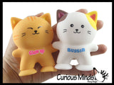 Stretchy Suction Foot Cat Sand Filled - Kitty Lover Sensory Fidget Toy Weighted Desk Pet Fun