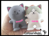 Stretchy Suction Foot Cat Sand Filled - Kitty Lover Sensory Fidget Toy Weighted Desk Pet Fun