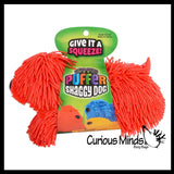 Shaggy Mop Dog Large 9" Puffer Ball - Sensory Therapy Fidget Stress Balls - OT Autism SPD