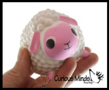 NEW - Large Lamb Sheep Easter Themed Creamy Doh Filled Squeeze Stress Balls Sensory, Stress, Fidget Toy