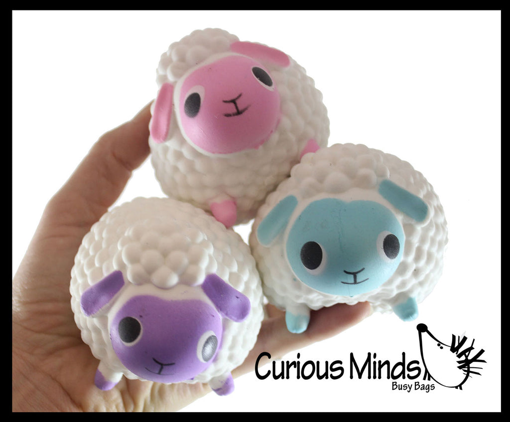 NEW - Large Lamb Sheep Easter Themed Creamy Doh Filled Squeeze Stress Balls Sensory, Stress, Fidget Toy