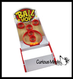 Set of 3 Mini Tabletop Games -  Basketball, Ball Hop, Coin Hole - Toy Shooting Hoops - Fun Classic Arcade Toy