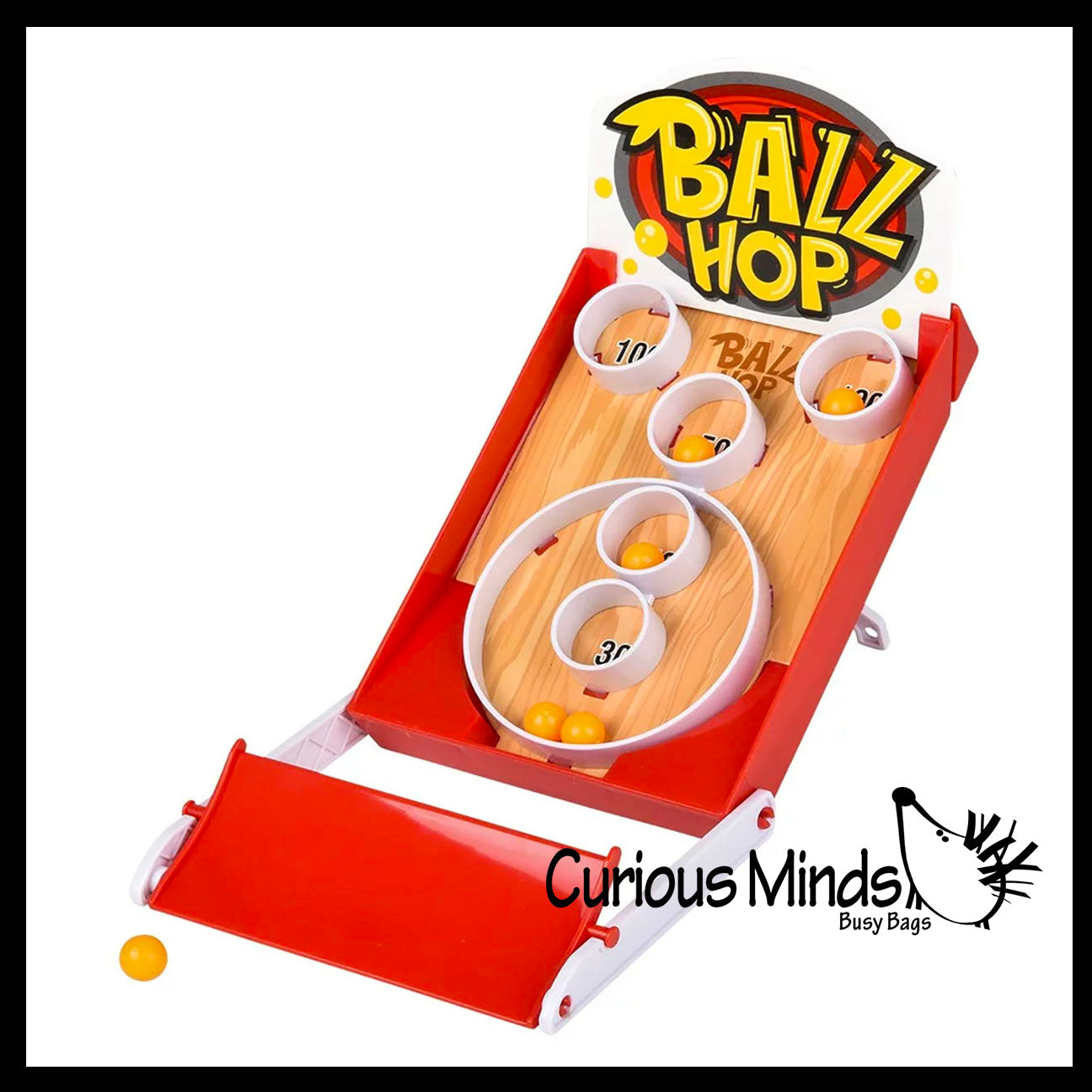 Box Ball NEW - Mini Arcade Ball Toss Tabletop Sports Game - Launch Balls into S ...