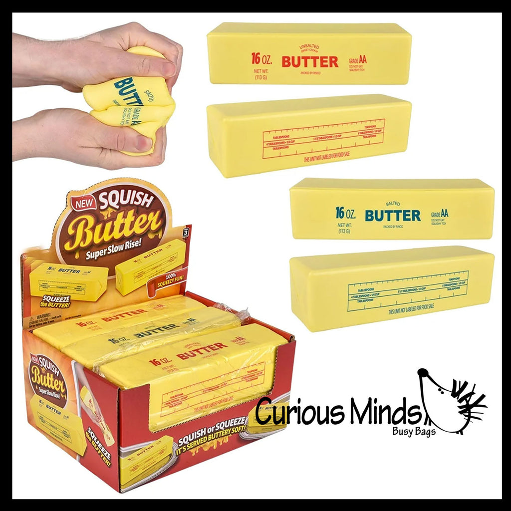 NEW - Butter Slow Rise FOAM Squishy Squeeze Stress Ball Super Soft - Sensory, Fidget Toy
