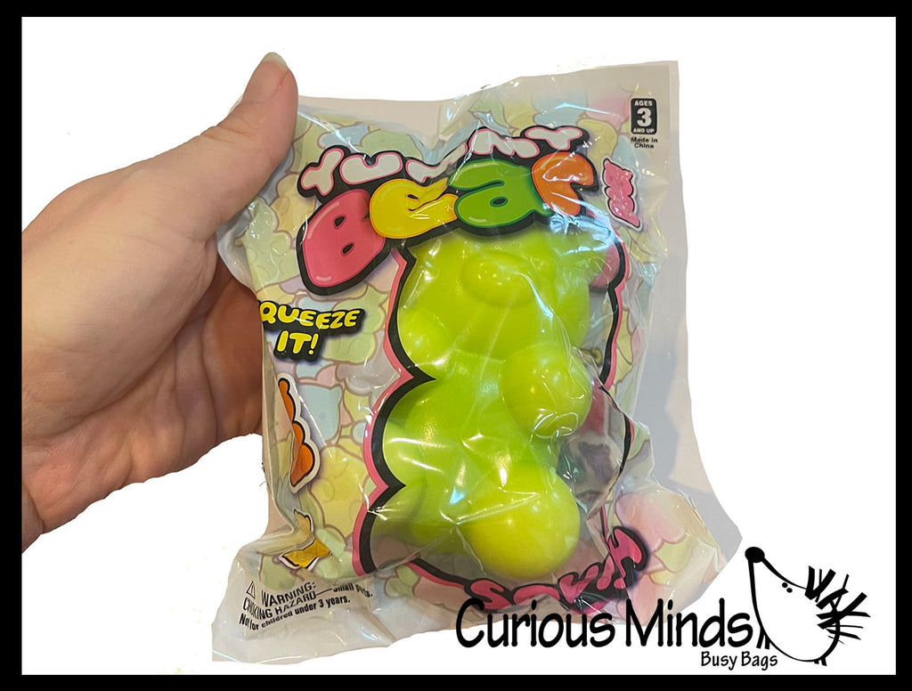 Gummy Bear Slow Rise Squishy Toy - Memory Foam Spongy Stress Fidget Ball Candy Lookalike