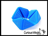 Silicone Infinity Flip and Fold Optical Illusion Fidget - Magic Endless Folding Fidget Toy - Flip Over and Over - Bend and Fold Crazy Shapes Puzzle - ADD Anxiety