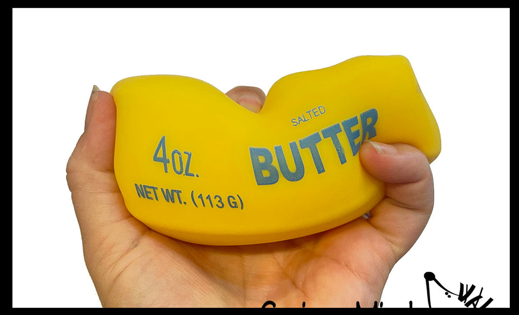 NEW - 5.25" Butter Squishy Squeeze Stress Ball Soft Doh Filling - Like Shaving Cream - Sensory, Fidget Toy