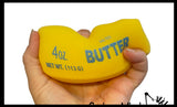 NEW - 5.25" Butter Squishy Squeeze Stress Ball Soft Doh Filling - Like Shaving Cream - Sensory, Fidget Toy