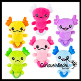 NEW - Axolotl Cute Skinny 5" Plush Stuffed Animals - Adorable Soft and Cuddly Mini Animal Plushie Plushy