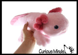 NEW - Axolotl Realistic Earth Safe Cute Large Long Plush Stuffed Animals Body Pillow - Adorable Soft and Cuddly Mini Animal Plushie Plushy