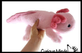 NEW - Axolotl Realistic Earth Safe Cute Large Long Plush Stuffed Animals Body Pillow - Adorable Soft and Cuddly Mini Animal Plushie Plushy