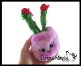 Plush Plant - 9" Potted Flowers and Mushrooms - Cute Artificial Home Decor - Cute Stuffed Animal
