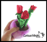 Plush Plant - 9" Potted Flowers and Mushrooms - Cute Artificial Home Decor - Cute Stuffed Animal