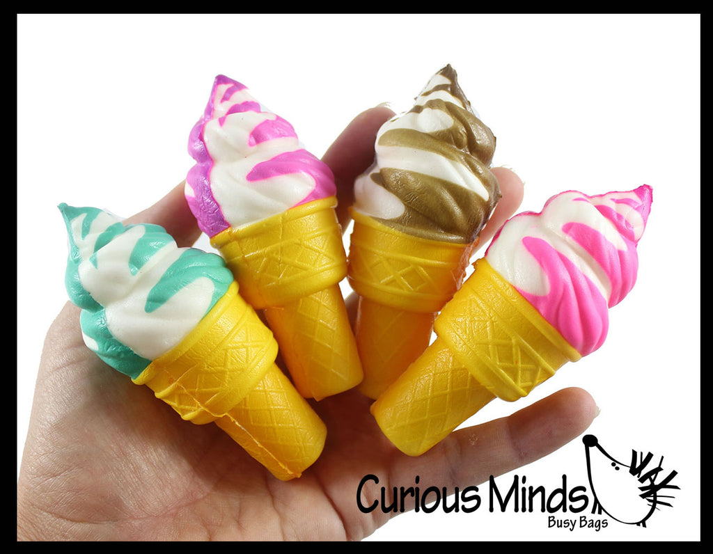 LAST CHANCE - LIMITED STOCK - SALE  - Small Slow Rise Squishy Toys - Mini Ice Cream Cones