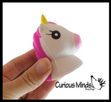 LAST CHANCE - LIMITED STOCK - SALE  - Small Slow Rise Squishy Toys - Mini Unicorn Heads