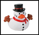 Winter Penguin and Snowman Rubber Duckies - 24 Cute Winter Snow Man Duck Party Favors