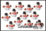 Winter Penguin and Snowman Rubber Duckies - 24 Cute Winter Snow Man Duck Party Favors