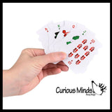 Snowman Shaped Deck of Cards Games - Fun Kid's Playing Cards - Cute Small Party Favors