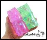 Water Trick Snake Filled with Sparkle Streamers - Stress Toy - Slippery Tricky Wiggly Wiggler Tube - Squishy Wiggler Sensory Fidget Ball
