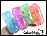 Water Trick Snake Filled with Sparkle Streamers - Stress Toy - Slippery Tricky Wiggly Wiggler Tube - Squishy Wiggler Sensory Fidget Ball