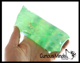 Water Trick Snake Filled with Sparkle Streamers - Stress Toy - Slippery Tricky Wiggly Wiggler Tube - Squishy Wiggler Sensory Fidget Ball