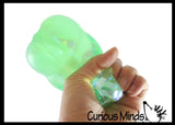 Water Trick Snake Filled with Sparkle Streamers - Stress Toy - Slippery Tricky Wiggly Wiggler Tube - Squishy Wiggler Sensory Fidget Ball