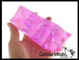 Water Trick Snake Filled with Sparkle Streamers - Stress Toy - Slippery Tricky Wiggly Wiggler Tube - Squishy Wiggler Sensory Fidget Ball