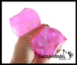 Water Trick Snake Filled with Sparkle Streamers - Stress Toy - Slippery Tricky Wiggly Wiggler Tube - Squishy Wiggler Sensory Fidget Ball