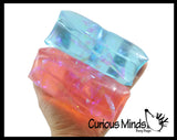 Water Trick Snake Filled with Sparkle Streamers - Stress Toy - Slippery Tricky Wiggly Wiggler Tube - Squishy Wiggler Sensory Fidget Ball
