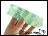 Water Trick Snake Filled with Sparkle Streamers - Stress Toy - Slippery Tricky Wiggly Wiggler Tube - Squishy Wiggler Sensory Fidget Ball