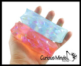 Water Trick Snake Filled with Sparkle Streamers - Stress Toy - Slippery Tricky Wiggly Wiggler Tube - Squishy Wiggler Sensory Fidget Ball