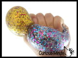 Sparkle Sugar Ball - Glittery Shimmer Thick Glue,Gel,Syrup,Molasses Stretch Ball - Ultra Squishy and Moldable Slow Rise Relaxing Sensory Fidget Stress Toy