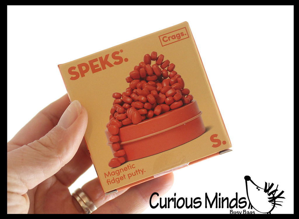 Speks SMALL MATTE TIN Crags Magnetic Putty Fidget - Mini Magnet Rocks - COLORED Ferrite