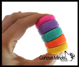 NEW - Spinning Rainbow Disc Tower Rotating Rings Fidget Toy - Soothing Sensory Moving Fidget for Classroom or Office Unique