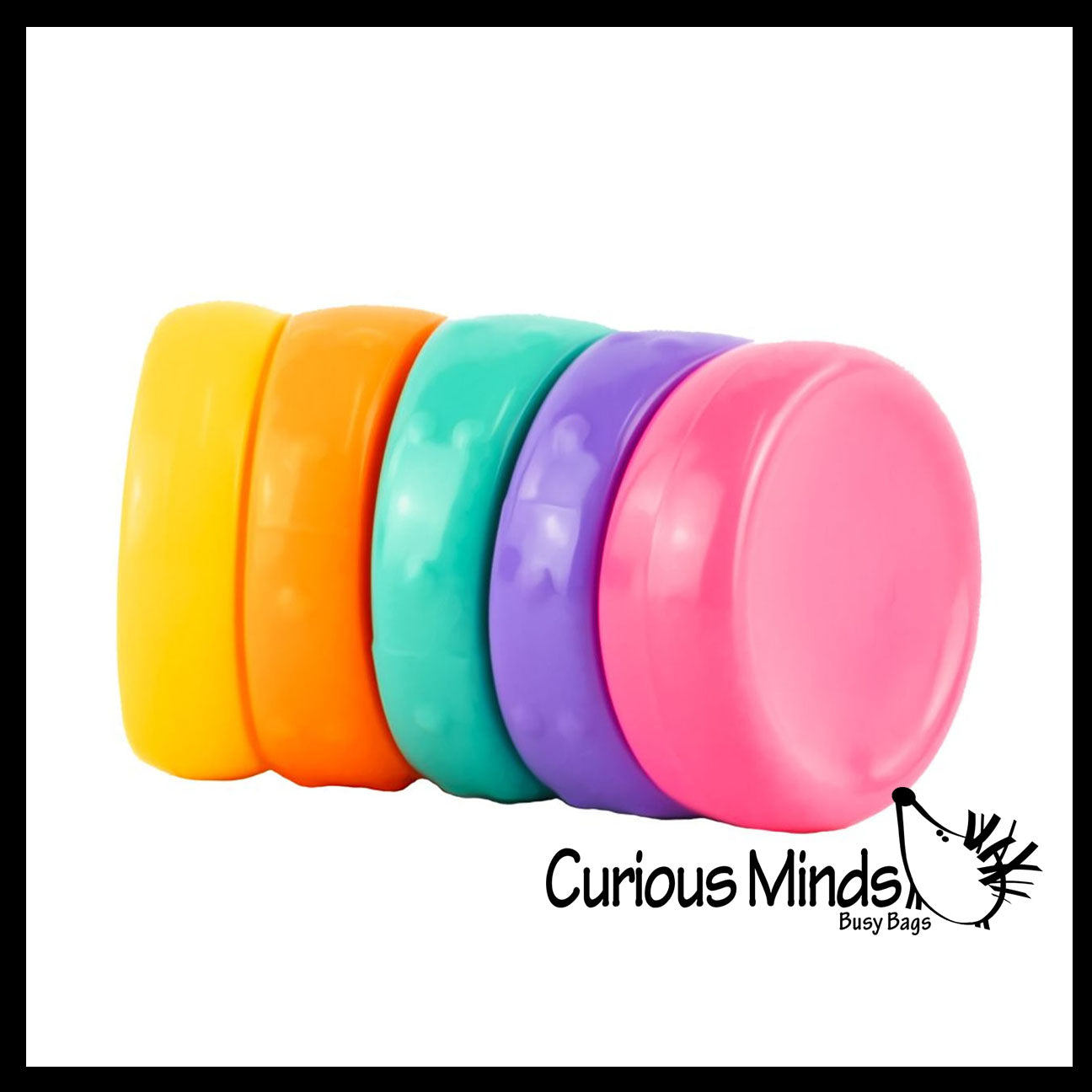 Fidget Discs NEW - Spinning Rainbow Disc Tower Rotating Rings Fidget Toy - Soothing ...