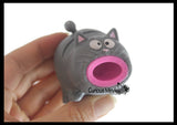 Spit Cat - Squeeze to Make Animal Stick Out It's Tongue Fun Sensory Toy