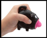 Spit Cat - Squeeze to Make Animal Stick Out It's Tongue Fun Sensory Toy
