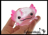 NEW - Axolotl Splat Ball -  Water Filled Splat Stress Ball - Throw to Make it Splat and Watch it Come Back