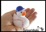 Regular 2" Sports Athletic Print Rubber Ducks - Rubber Duckies - Cute Novelty Prize Reward Giveaway