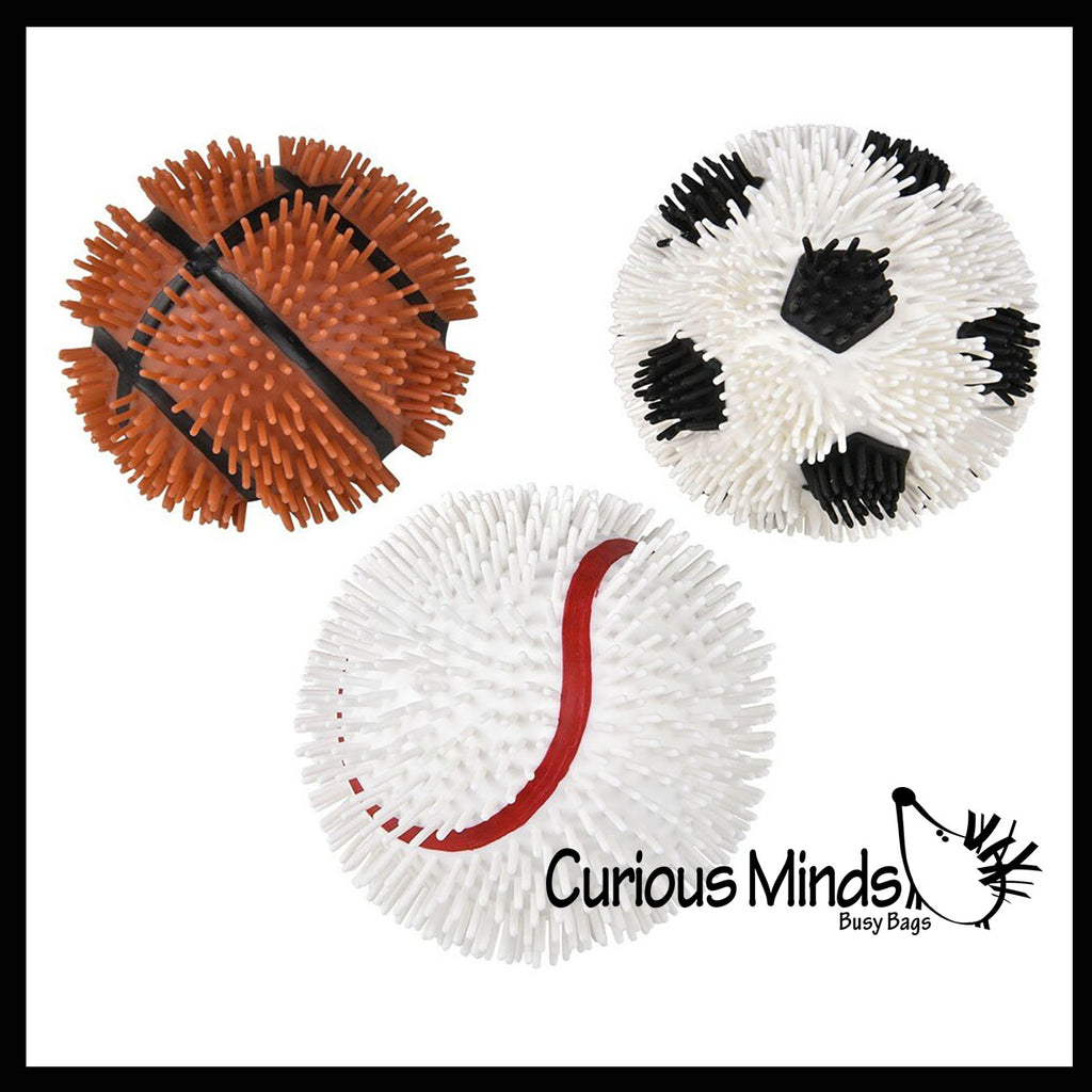 Sports Stress Ball - Soft Creamy Doh Filled Sport Squeeze Ball - Soft Puffer Skin - Soccer, Basketball, Baseball