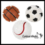 Sports Stress Ball - Soft Creamy Doh Filled Sport Squeeze Ball - Soft Puffer Skin - Soccer, Basketball, Baseball