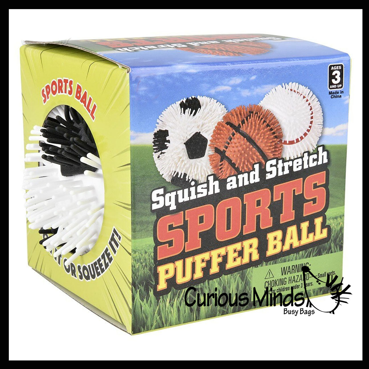 Sports Stress Ball - Soft Creamy Doh Filled Sport Squeeze Ball - Soft Puffer Skin - Soccer, Basketball, Baseball
