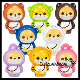 NEW - Mini Kawaii Animals Wearing Costumes Slow Rise Squishy Fidget Toy