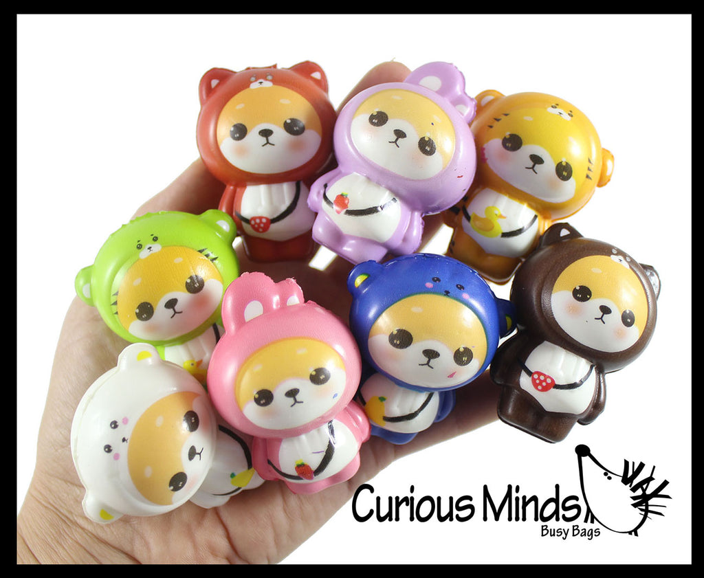NEW - Mini Kawaii Animals Wearing Costumes Slow Rise Squishy Fidget Toy