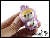 NEW - Mini Kawaii Animals Wearing Costumes Slow Rise Squishy Fidget Toy
