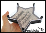 Metal 6" Star Shape Pin Art Classic Fun Toy - 3D Clone Sculpture Impression Toy - Classic 80's Desk Fidget Toy