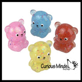 Bear Thick Metallic Gel Stress Ball - Sticky Fun Fidget Squishy